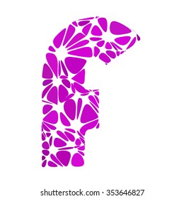 Purple Alphabet Cell Style, Creative Design Templates