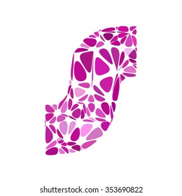 Purple Alphabet Cell Style, Creative Design Templates