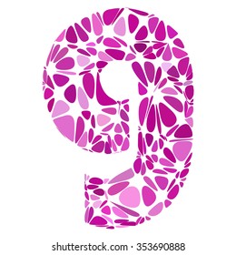 Purple Alphabet Cell Style, Creative Design Templates