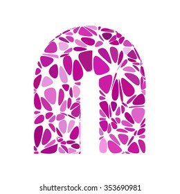 Purple Alphabet Cell Style, Creative Design Templates