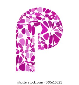 Purple Alphabet Cell Style, Creative Design Templates