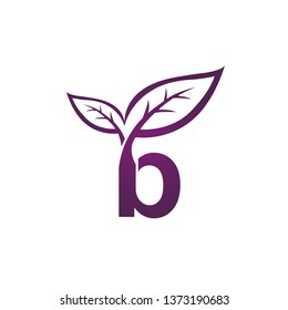 Purple Alphabet Letter B Logo