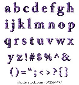 Purple Alphabet Polygon Style, Creative Design Templates