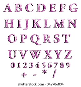 Purple Alphabet Polygon Style, Creative Design Templates