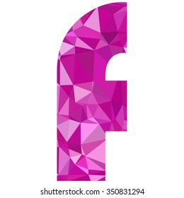 Purple Alphabet Polygon Style, Creative Design Templates