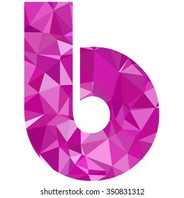 Purple Alphabet Polygon Style, Creative Design Templates