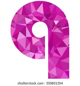 Purple Alphabet Polygon Style, Creative Design Templates