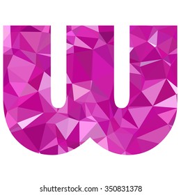 Purple Alphabet Polygon Style, Creative Design Templates