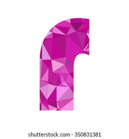 Purple Alphabet Polygon Style, Creative Design Templates
