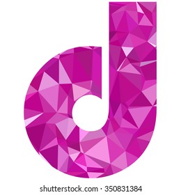 Purple Alphabet Polygon Style, Creative Design Templates