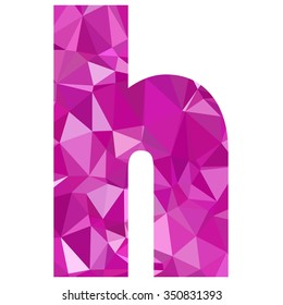 Purple Alphabet Polygon Style, Creative Design Templates