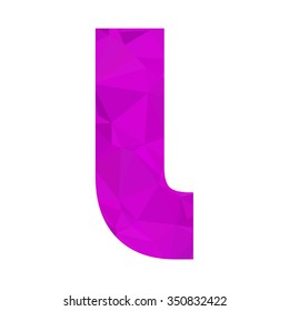 Purple Alphabet Polygon Style, Creative Design Templates
