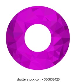 Purple Alphabet Polygon Style, Creative Design Templates