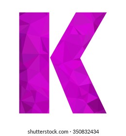 Purple Alphabet Polygon Style, Creative Design Templates