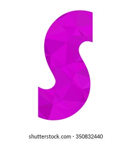 Purple Alphabet Polygon Style, Creative Design Templates