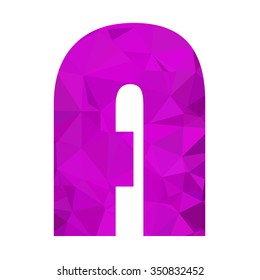 Purple Alphabet Polygon Style, Creative Design Templates
