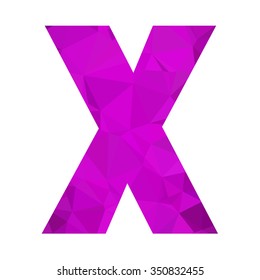 Purple Alphabet Polygon Style, Creative Design Templates