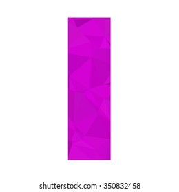 Purple Alphabet Polygon Style, Creative Design Templates