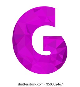 Purple Alphabet Polygon Style, Creative Design Templates