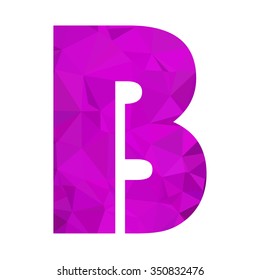 Purple Alphabet Polygon Style, Creative Design Templates