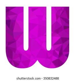 Purple Alphabet Polygon Style, Creative Design Templates