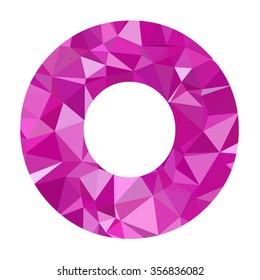 Purple Alphabet Polygon Style, Creative Design Templates