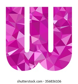 Purple Alphabet Polygon Style, Creative Design Templates