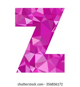 Purple Alphabet Polygon Style, Creative Design Templates