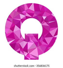 Purple Alphabet Polygon Style, Creative Design Templates