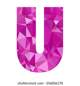 Purple Alphabet Polygon Style, Creative Design Templates