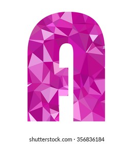Purple Alphabet Polygon Style, Creative Design Templates