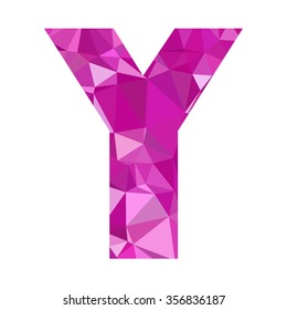Purple Alphabet Polygon Style, Creative Design Templates