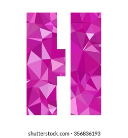 Purple Alphabet Polygon Style, Creative Design Templates