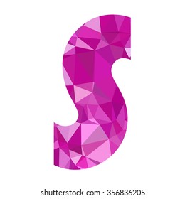 Purple Alphabet Polygon Style, Creative Design Templates