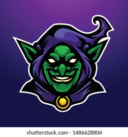 Purple Angry Witch Gold Goblin Slayer Suitable For ESPORT Or Gaming Logo