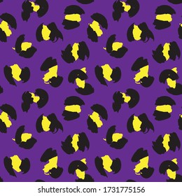 Purple Animal Leopard Seamless Pattern Background for fashion textiles, graphics and crafts