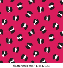 Purple Animal Leopard Nahtloses Muster Hintergrund für Modetextilien, Grafiken und Handwerk