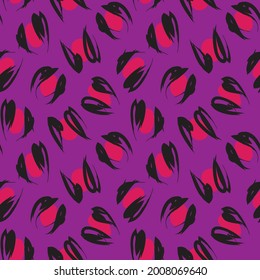 Purple Animal Leopard Seamless Pattern Background for fashion textiles, graphics and crafts