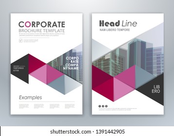 Purple annual report leaflet brochure flyer template design, layout design, abstract business presentation template design.
