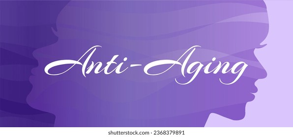 Purple Anti-Aging Feminine  Background Illustration