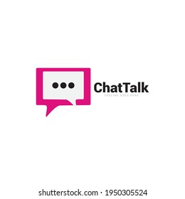violetter app-Chat-Sprechblase Logo Symbol Vektorvorlage.