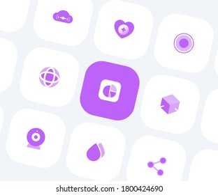 purple app icon set with vector files.