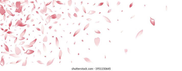 Fondo Panorámico del Vector Petal de Apple Púrpura. Ilustración rosa romántica de Lotus Petal. Banner libre de Petal de flores. Plantilla de Petal de Rose.