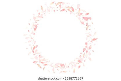 Purple Apple Petal Vector White Background. Pink Floral Lotus Petal Frame. Peach Petal Romance Backdrop. Bright Sakura Petal Product.