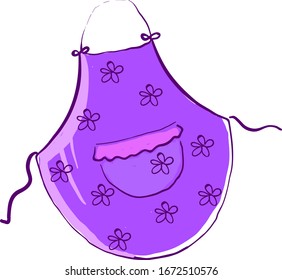 Manzana púrpura, ilustración, vector sobre fondo blanco.