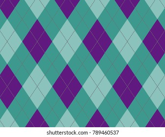 Purple and Aqua Argyle Background