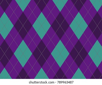 Purple and Aqua Argyle Background