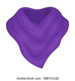 Purple arafatka for cowboy.Scarves and shawls single icon in cartoon style vector symbol stock illustration.