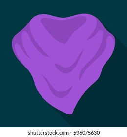 Purple arafatka for cowboy.Scarves and shawls single icon in flat style vector symbol stock illustration.