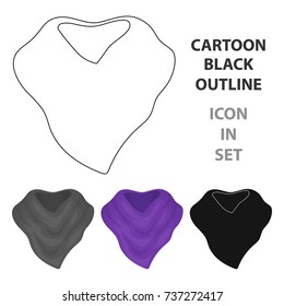 Purple arafatka for cowboy.Scarves and shawls single icon in cartoon style vector symbol stock illustration.